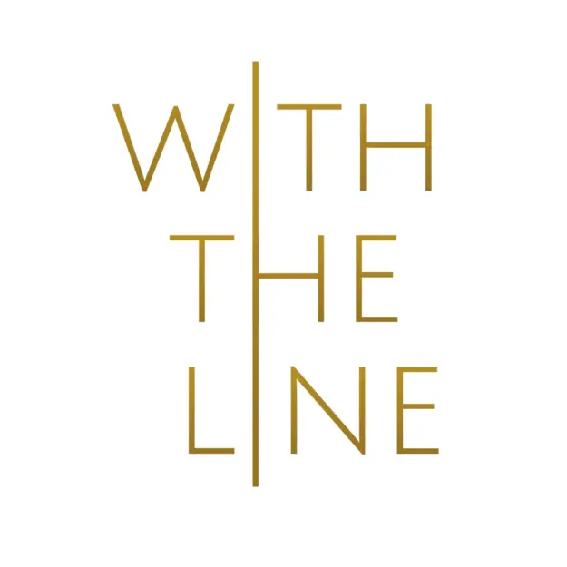 with the line