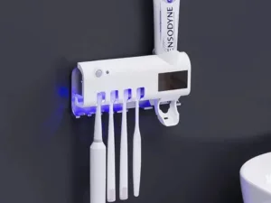 Porta Cepillos Dental Con Esterilizador Uv Recargable