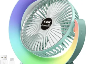 Ventilador de Escritorio a Bateria con Luz